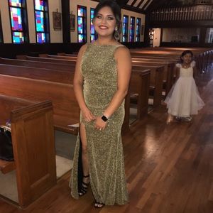 Trendy and Chic Gold Dress